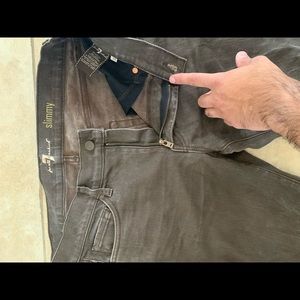 7 for All Mankind black distressed jeans